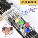 HASTHIP Guitar Chord Learning Tool for Beginners with Clip-On Presser and 12.5 x 7.5 cm Ergonomic Design | Pain-Free Practice Aid for Indian Youth