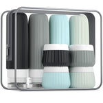 HASTHIP® 8Pcs Travel Bottles 90ml /40ml Silicone Toiletries Bottles Face Cream Jars Bottle Leakingproof Refillable