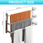 HASTHIP Stainless Steel Towel Rack for Bathroom with 3 Tier Ladder Design and 23.6 in Rod | Wall Mounted Organizer for Quick Dry Towels