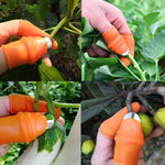 HASTHIP Thumb Cutter for Gardening with 2pcs Stainless Steel Blades and 10pcs Finger Protectors | Efficient Harvesting and Trimming Tool