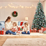HASTHIP® 150cm Christmas Tree for Home Decor with Snow Flocked Branches, Pinecones & Red Berries, Premium Xmas Trees for Christmas, Office School House Restaurants Store
