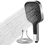 HASTHIP® Pressurized Shower Head with 1.5m Water Hose Kit, 7 Modes Handheld Shower Head, Rainfall Shower Head with Waterfall, Mist Mode, One Button to Switch and Stop