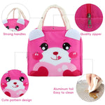 HASTHIP Lunch Bags for Office and School with Thermal Insulation 1 Litre Pink | Reusable Tote