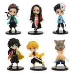 HASTHIP Demon Slayer Action Figures Set with 6 Characters 2.5–2.9 in | Non Toxic Plastic Toys