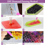 HASTHIP DIY Diamond Painting Kit for Wall Decor featuring 10 Look Outline Design 11.8x15.7 in 2PCS