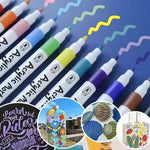 HASTHIP Acrylic Markers Set for DIY Painting with 36 Colors and Kuromi Zipper Pouch | Quick Dry Ink