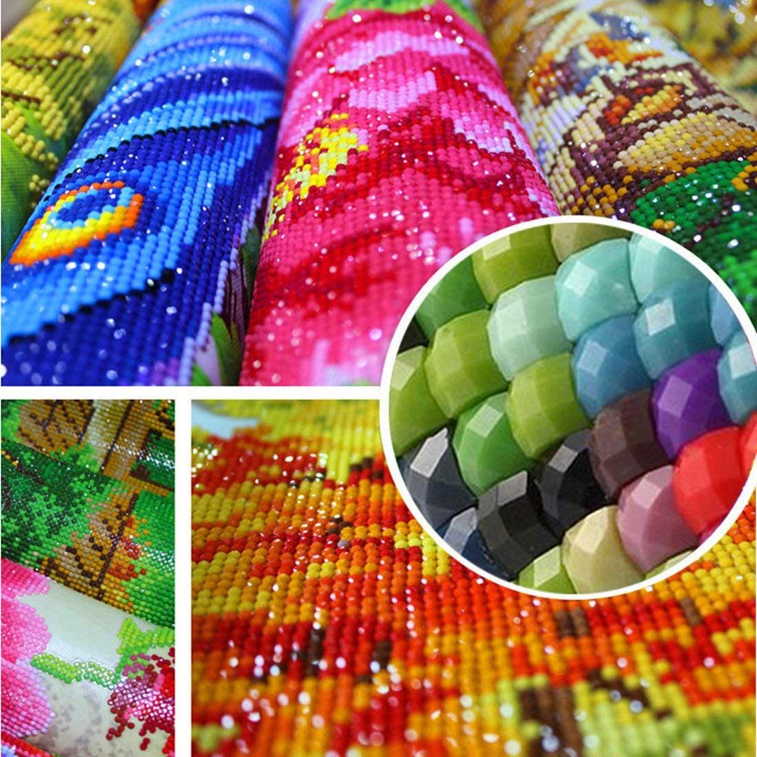 DIY 5D Full Drill Diamond Painting, Rhinestone Pasted Cross Stitch Blue Owl Pattern for Home Wall Decoration (Unicorn 2)