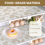 HASTHIP® 45cm x 300cm Non Adhesive Drawer Liner Gold Floral Thickened Shelf Liner Paper Strong Non-Slip Easy to Clean for Tool Box Refrigerator with Small (Random)