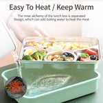 HASTHIP Lunch Box for School Office and Camping with Leakproof Lid 1000ml 304 Stainless Steel Compartments | Light Green for Men Women and Kids