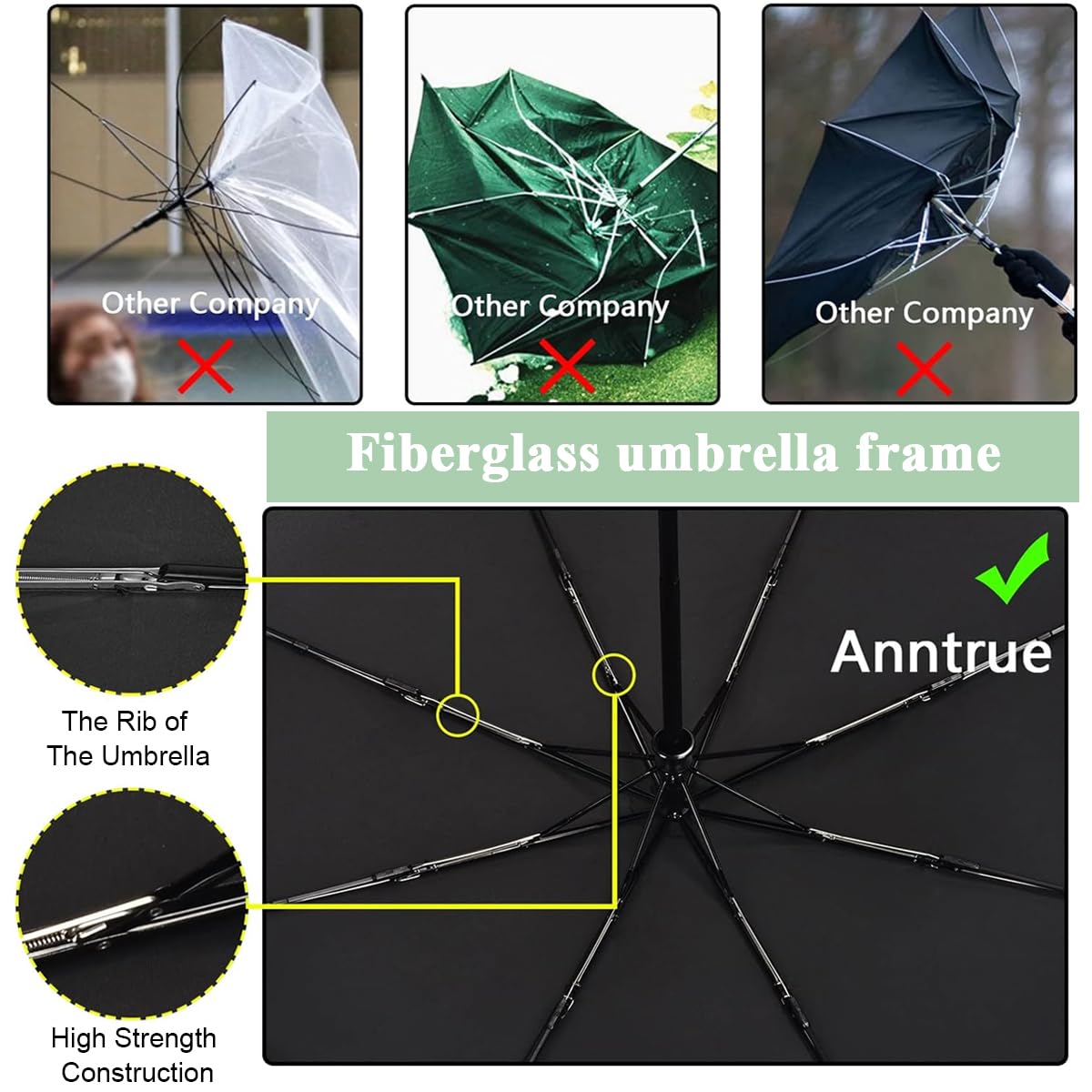 HASTHIP® Folding Umbrella for Women Rain & Sun Proof, UV Umbrella with 8 Strong Fiber Ribs, Gradient Modern Style Umbrella for Travel Lightweight Umbrella