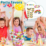 HASTHIP Happy Birthday Cake Topper Set 23 Pcs for Party Decoration with Rainbow and Butterflies | Reusable Eco Friendly Decorations for Kids and Family Celebrations