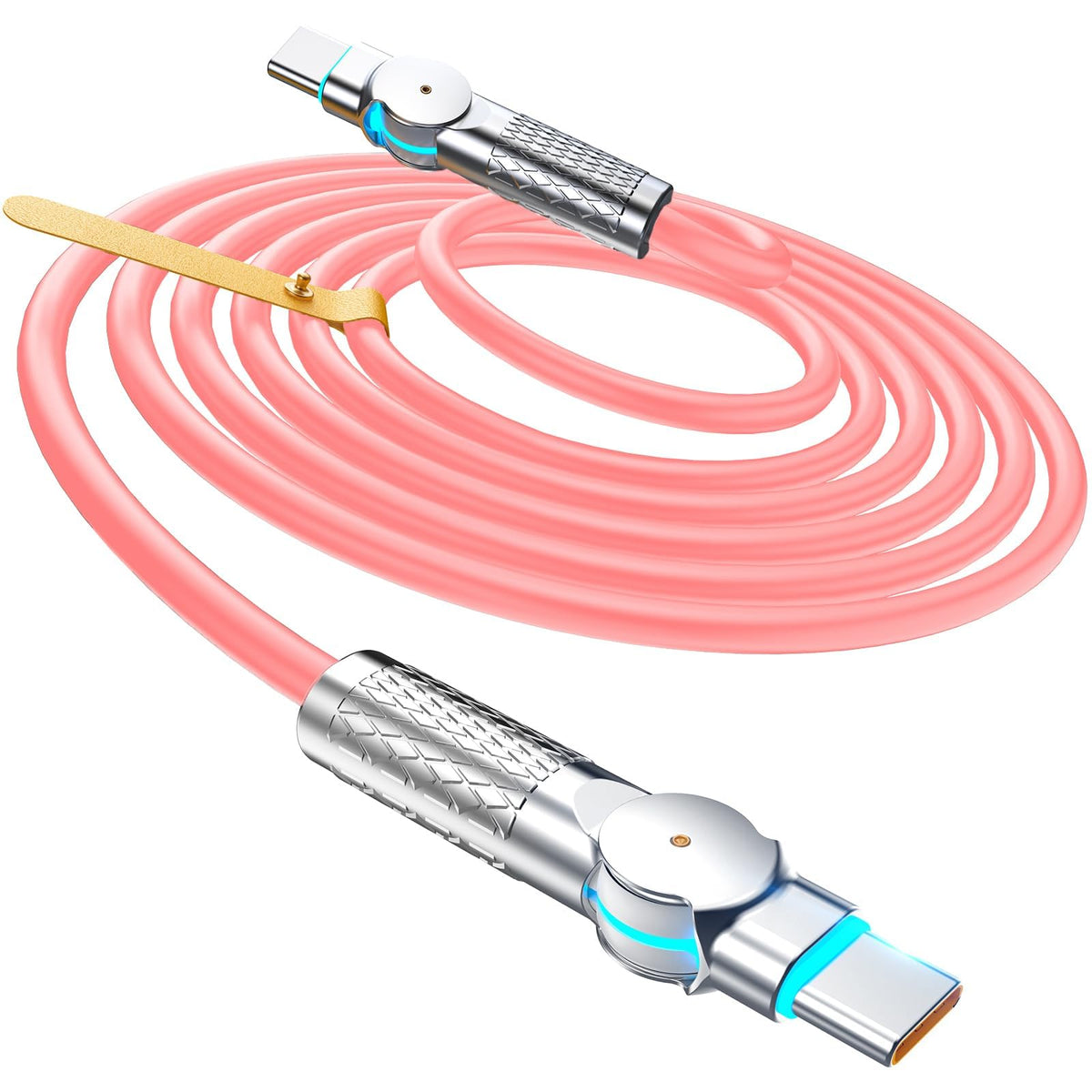 HASTHIP® Cable USB C a USB C 240W 10ft (2-Pack),Cables de Carga Rápida de Alta Potencia 48V/5A Tipo 2.0 para MacBook Pro,iPad Pro/Air,Samsung Galaxy S23 Pixel Steam Deck y Más - Rosa