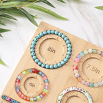 HASTHIP Bamboo Bead Board for Jewelry Making with 6 Grooves and 10.44x7.88 in Size | Eco Bamboo Tray for DIY Bracelet and Necklace Design