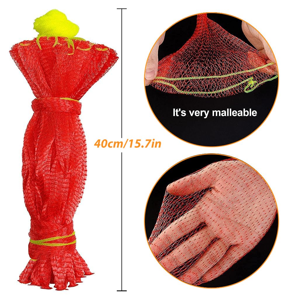 HASTHIP Hanging Watermelon Nets Bags for Trellis with Drawstring Closure 40CM 100pcs | Reusable Polypropylene Fruit Hammock