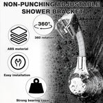 HASTHIP Shower Head Holder with 360° Adjustable Rotation and Self-Adhesive Suction Cup | Universal Wall Mount for Handheld Shower Heads