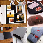 HASTHIP Photo Album for DIY Scrapbooking with 30 Sheets 7.5 x 6.9 in Felt Cover | Handmade Gift Book