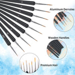 HASTHIP Painting Brushes Set for Acrylic Watercolour and Oil | 5 PCS with Easy Grip Handles
