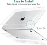 HASTHIP Laptop Cover for MacBook Air 13.6 inch with Clear Glitter Hard Shell | Anti Scratch Protection