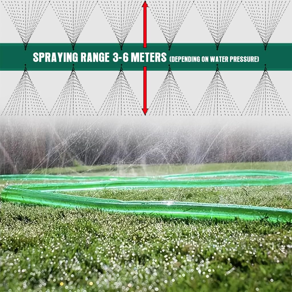 HASTHIP Garden Soaker Hose for Flower Beds and Vegetables featuring 15M PVC Build | Uniform Water Flow