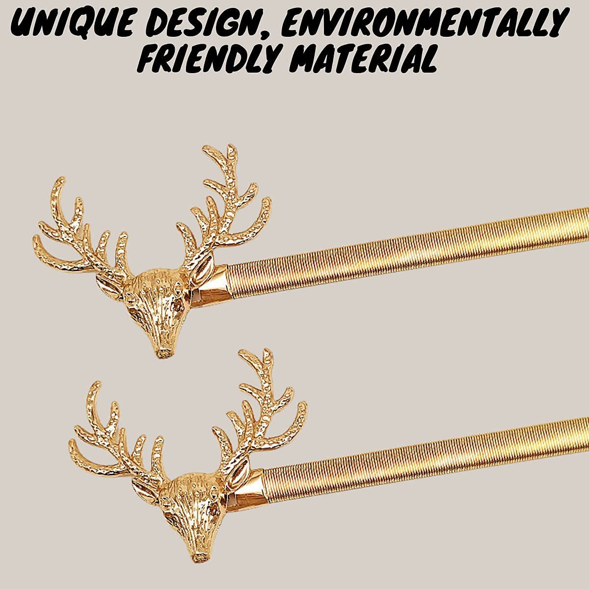 HASTHIP Curtain Tieback for Window Draperies with Adjustable 36cm Rope | Alloy Decorative Holders Pack of 2