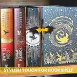 HASTHIP Book Divider for Sorting with 4.9 in 3D Wooden Dragon Design | Decorative Bookshelf Organizer