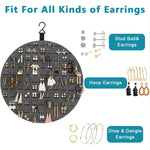 HASTHIP Earrings Organizer for Wall Display with Hook | Holds 200 Pairs Felt Board