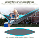 Hammock for Camping Outdoor Activities with 2 Fixing Straps, Hammock Swing for Adults Kids, Portable Ultralight Nylon Hammock for Travel Beach Trekking, Maximum 200kg Load (275 x 140cm)
