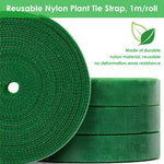 HASTHIP Plant Tie Strap for Tomato and Tree Support with Hook Loop Design 10pcs 1m Nylon Rolls