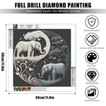 HASTHIP Diamond Painting Kit for DIY Elephant Art 11.8x11.8 in | Relaxing Home Decor Gift