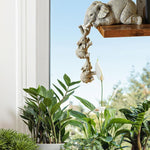 HASTHIP Elephant Sitter Decor Set for Home or Office featuring Hanging Edge Resin Figurines