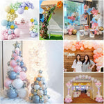 HASTHIP Balloon Arch Stand for Wedding and Party Decor featuring 8.2ft and 5ft Flexible Frames