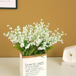 HASTHIP Artificial Lily of the Valley Flowers for Home and Wedding Decoration | 6 Bundles 35cm Plastic and Cloth Bouquet