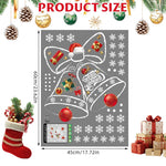 HASTHIP Christmas Window Clings Decorations for Home and Office featuring Static Cling PVC 45x60cm | Reusable Festive Glass Stickers