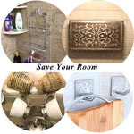 Supvox Self Adhesive Hooks, Heavy Duty Stainless Steel Waterproof Towel Hooks Stick on Hooks Wall Hangers Sticky Hooks for Hanging Bathroom Kitchen Home-4 Packs