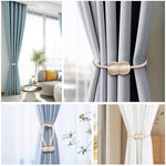 HASTHIP® 10Pack Magnetic Curtain Tiebacks Curtain Tiebacks Buckles Holdbacks Holders Hooks Clip for Home Outdoor Bedroom Office Decorative Curtain, Beige