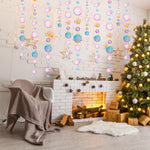 HASTHIP Stringed Beading Decorations for Room and Party featuring 72 in PVC Bubbles | 4pcs Mixed Color Hanging Set