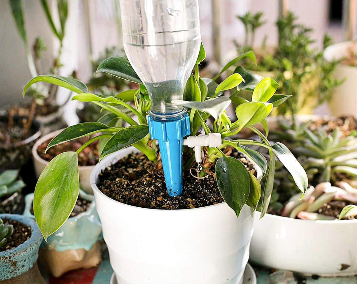 HASTHIP Drip Irrigation Kit for Home Garden Plants 36 pcs with Adjustable Valve Switch | ABS Plastic Self Watering System