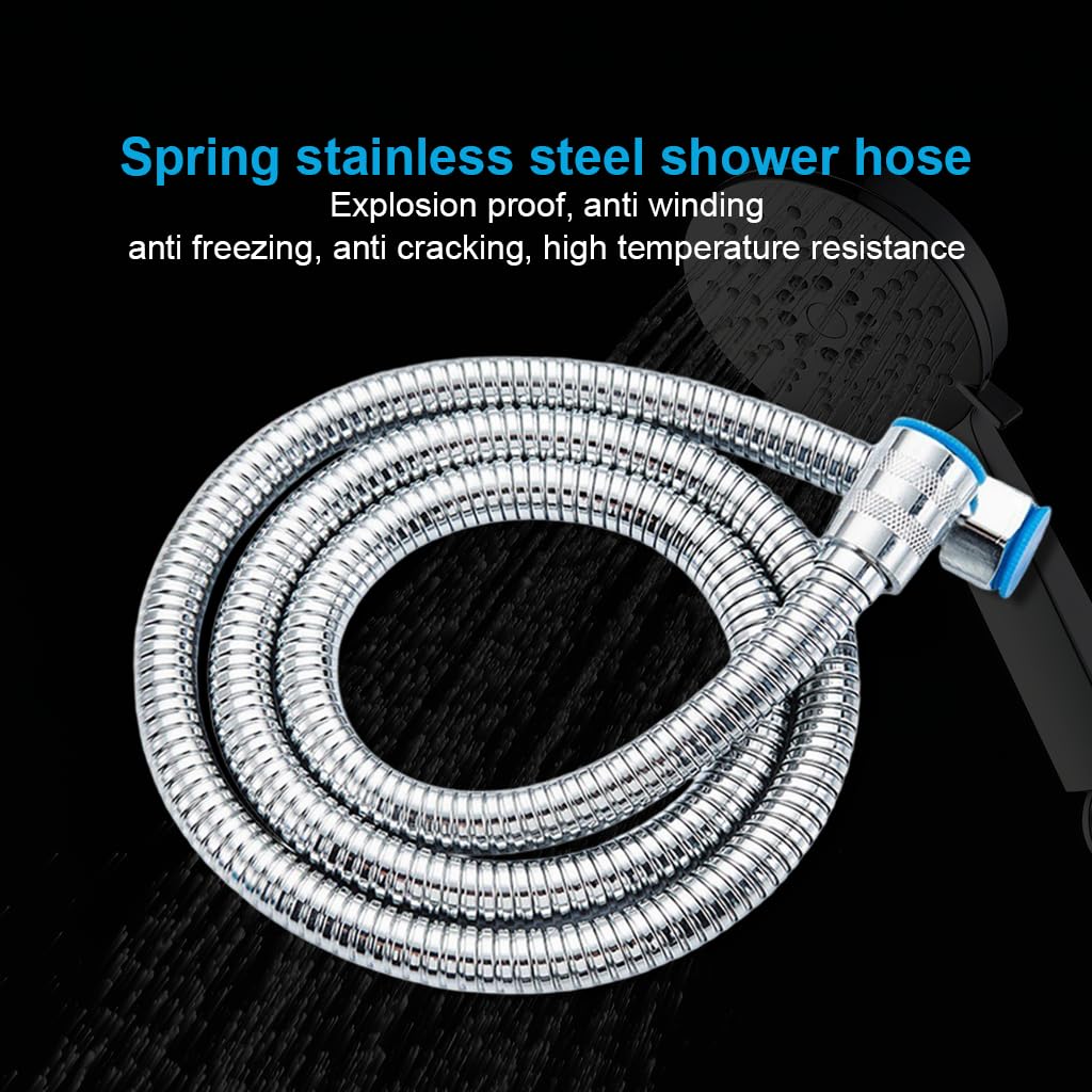 HASTHIP Shower Hose for Bathroom Use with Leak-Proof Connectors and 1.5 Meter Stainless Steel Flexibility | 2 Pack Set