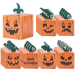HASTHIP Halloween Candy Box for Party Treats featuring Fold‑Up Square Design 24 pcs 9.6×5.3×5.3 cm | Recyclable Paper Material