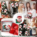 HASTHIP Christmas Gift Bags for Holiday Parties with Ziplock Closure 18.5x22 cm Pack of 10 | Festive Santa Stocking Design