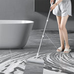 HASTHIP Squeegee Wiper Broom for Wet and Dry Floors featuring 41 in Steel Handle and Flexible Head