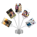 HASTHIP® Desktop Heart Shaped Photo Tree Holder with Round Base Picture Display Stand for Cards Notes Photo Home Office Party Decor