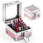 HASTHIP® Soporte para brocas de uñas,organizador con 25 orificios,caja portátil a prueba de polvo para brocas taladro uñas contenedor herramientas manicura ideal salón o uso