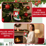 HASTHIP Christmas Stockings Set for Holiday Decor with Santa Snowman Reindeer | Set of 4