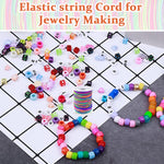 HASTHIP Stretchy Bracelet String for Jewelry Making with 1mm Elastic Cord 328ft | Rainbow Nylon Rubber Thread for DIY Crafts