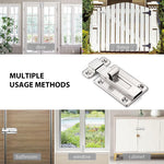 Stainless Steel Door Lock Sliding Latch with Screws Heavy Duty Security Slide Lock for Door, Window, Cabin, Chicken Coop, Barn (2 Pcs, Silver)
