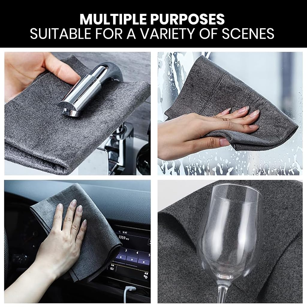 HASTHIP Microfiber Cleaning Cloth for Car and Household with Lint Free Design 30x40cm | Pack of 5