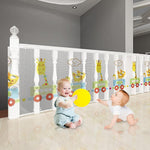 HASTHIP® Red de Seguridad para Bebés Ajustable para Escaleras y Balcones,Malla de Poliéster Grueso 6 m Largo 69 cm Alto con 75 Bridas Nailon,Protección Infantil Hogar Patios y