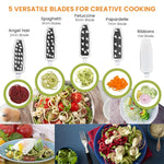 HASTHIP Vegetable Slicer for Kitchen with 5 Blades and Stable Suction Cup Base | Easy to Clean