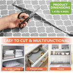 HASTHIP Cabinet Liner Mat for Shelves and Drawers with Trim to Fit 45cm x 300cm PVC Waterproof Grey